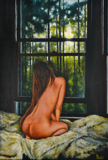 Painting titled "Morning dreams" by Oleg Baulin, Original Artwork, Oil