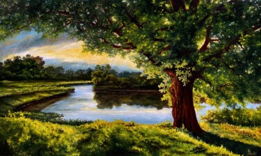 Painting titled "The Seasons. Summer." by Oleg Baulin, Original Artwork, Oil