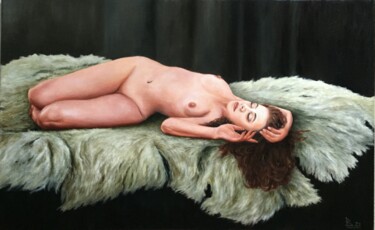 Painting titled "Light sleep" by Oleg Baulin, Original Artwork, Oil