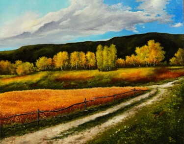 Pintura intitulada "Colorful autumn" por Oleg Baulin, Obras de arte originais, Óleo