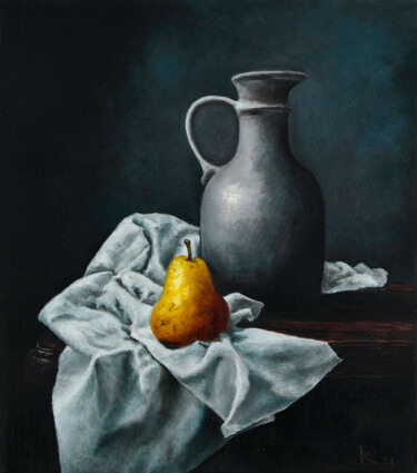 Schilderij getiteld "Still life I" door Oleg Baulin, Origineel Kunstwerk, Olie