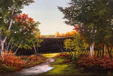 Painting titled "Аrable land" by Oleg Baulin, Original Artwork, Oil