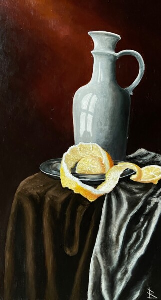 Painting titled ""Evening. Still lif…" by Oleg Baulin, Original Artwork, Oil