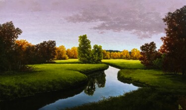 Картина под названием "Сolors of autumn tr…" - Oleg Baulin, Подлинное произведение искусства, Масло Установлен на Деревянная…