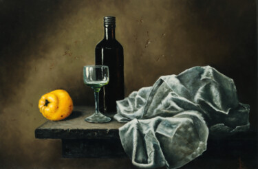 제목이 "Still life with fab…"인 미술작품 Oleg Baulin로, 원작, 기름 나무 들것 프레임에 장착됨