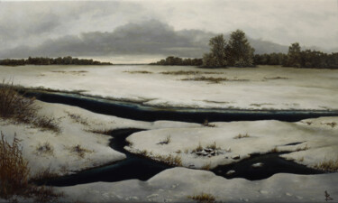 Schilderij getiteld "The seasons. Winter" door Oleg Baulin, Origineel Kunstwerk, Olie