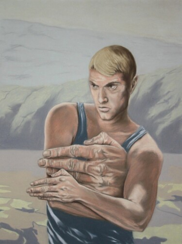 Peinture intitulée "Die Hand" par Oleg Breininger, Œuvre d'art originale, Pastel
