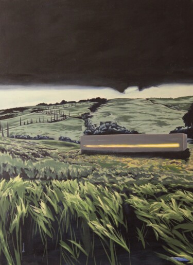Malerei mit dem Titel "Feld" von Oleg Breininger, Original-Kunstwerk, Öl