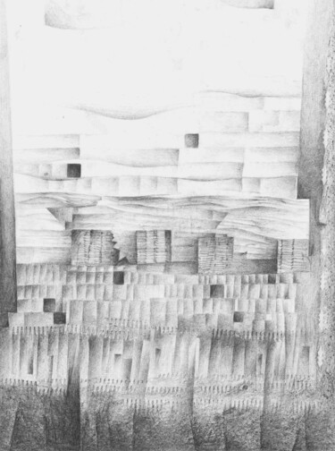Dessin intitulée "Haus" par Oleg Breininger, Œuvre d'art originale, Crayon