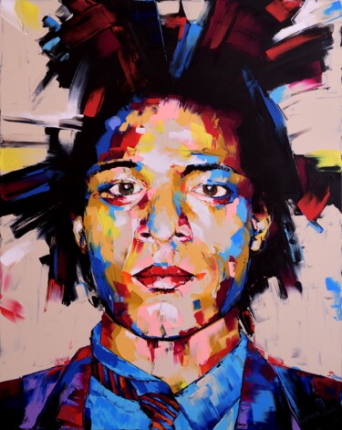Painting titled "Basquiat" by Oleg Cameira, Original Artwork, Acrylic