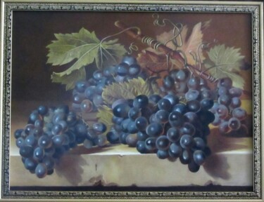 Painting titled ""Черный виноград"" by Oleg Dydyshko, Original Artwork, Oil