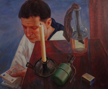 Peinture intitulée "Натюрморт с коктейл…" par Oleg Gavrilov, Œuvre d'art originale, Acrylique Monté sur Carton