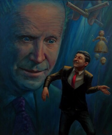 Malarstwo zatytułowany „Американский куклов…” autorstwa Oleg Gavrilov, Oryginalna praca, Akryl Zamontowany na Karton