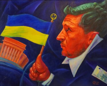 Картина под названием "Полоумный остряк с…" - Oleg Gavrilov, Подлинное произведение искусства, Акрил