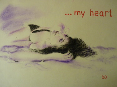 Painting titled "In my heart, love d…" by Oleg Khe, Original Artwork, Pastel
