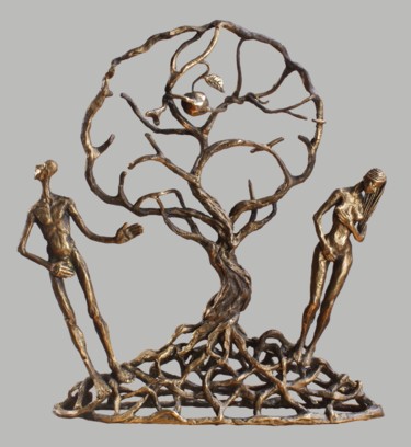 Sculpture intitulée "ADAM AND EVE" par Oleg Kalashnik, Œuvre d'art originale, Bronze