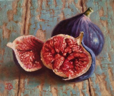 Картина под названием "Figs" - Oleg Khoroshilov, Подлинное произведение искусства, Масло