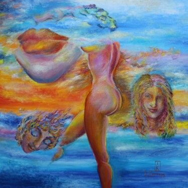 Peinture intitulée "Images at sunset su…" par Oleg Kirnos, Œuvre d'art originale, Huile
