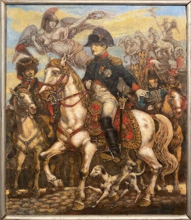 Pittura intitolato "Наполеон в Берлине" da Oleg Litvinov, Opera d'arte originale, Olio