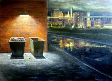 Painting titled "good view" by Oleg Lubitelev, Original Artwork, Oil
