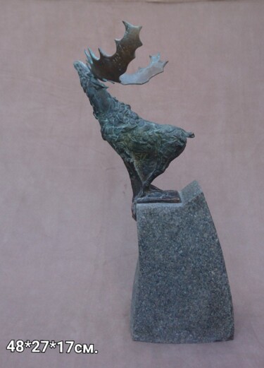 「"Острівець останньо…」というタイトルの彫刻 Oleg Novaievによって, オリジナルのアートワーク, ブロンズ