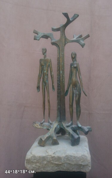 Skulptur mit dem Titel "Адам і Єва" von Oleg Novaiev, Original-Kunstwerk, Bronze