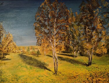Malerei mit dem Titel "Берёзки" von Oleg Osipov, Original-Kunstwerk, Öl
