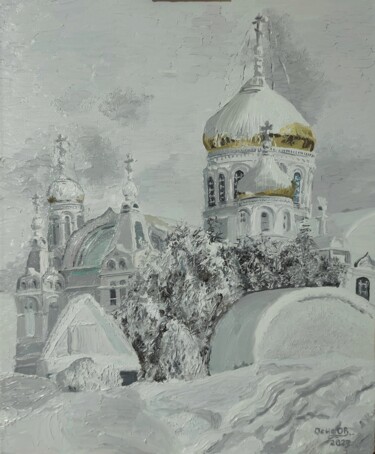 Painting titled "Крестовоздвиженский…" by Oleg Osipov, Original Artwork, Oil