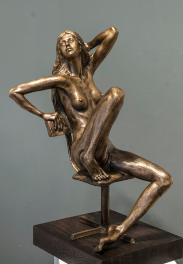Sculpture intitulée "Маша" par Oleg Putilin, Œuvre d'art originale, Bronze