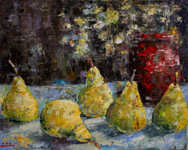 Картина под названием "Home Oasis" - Oleg Sharapanovsky, Подлинное произведение искусства, Масло Установлен на Деревянная ра…