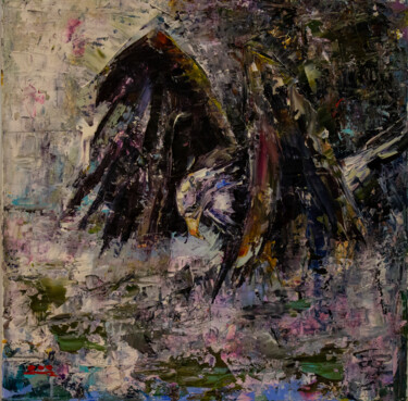 Pittura intitolato "Flight Symbol of Fr…" da Oleg Sharapanovsky, Opera d'arte originale, Olio Montato su Telaio per barella…