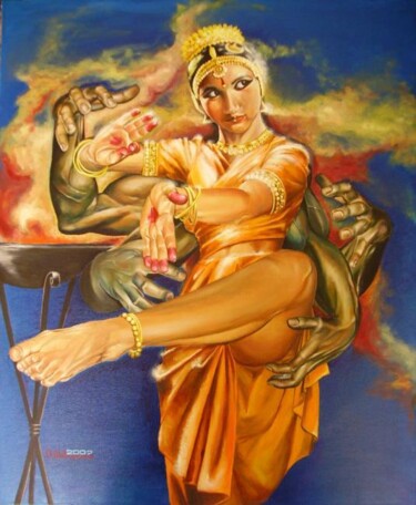 Pintura titulada "India. Nacimiento d…" por Oleg Shovkunenko (OLEG SHOVK), Obra de arte original, Oleo