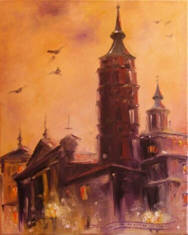 Painting titled "Zaragoza" by Oleg Shovkunenko (OLEG SHOVK), Original Artwork, Oil