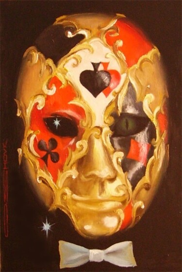 Painting titled "Mascara" by Oleg Shovkunenko (OLEG SHOVK), Original Artwork, Oil