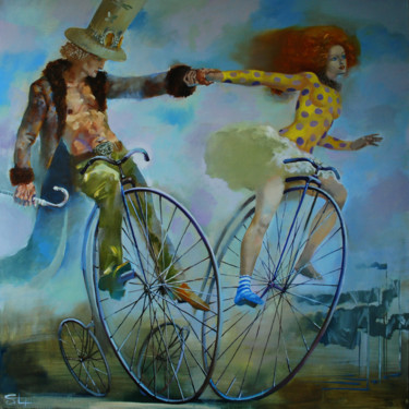 Картина под названием "дуэт" - Oleg Tchoubakov, Подлинное произведение искусства, Масло