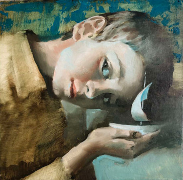Картина под названием "кораблик" - Oleg Tchoubakov, Подлинное произведение искусства, Масло