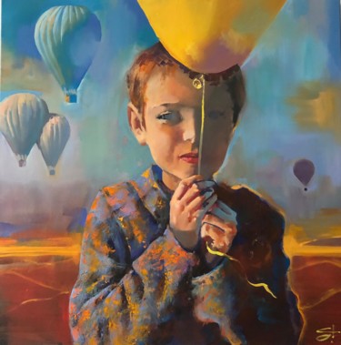 Картина под названием "притяжение" - Oleg Tchoubakov, Подлинное произведение искусства, Масло
