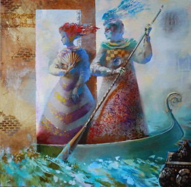 Pintura titulada "утро Венеции" por Oleg Tchoubakov, Obra de arte original, Oleo