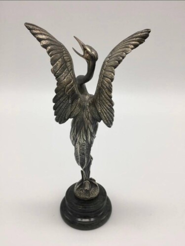 Статуэтка "Цапля" Scultura intitolato "Статуэтка "Цапля"" da Oleg Turkovskiy, Opera d'arte originale, Bronzo