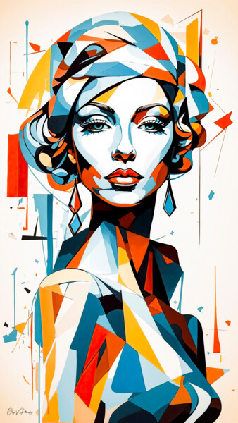 Digitale Kunst mit dem Titel "Eleganz" von Oleg Viktorovic Pitkovskiy, Original-Kunstwerk, KI-generiertes Bild