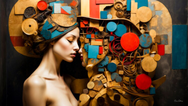 Digitale Kunst getiteld ""Spiegel der Dualit…" door Oleg Viktorovic Pitkovskiy, Origineel Kunstwerk, AI gegenereerde afbeeld…