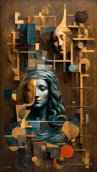 Digitale Kunst getiteld "Zeitlosen Verwebung…" door Oleg Viktorovic Pitkovskiy, Origineel Kunstwerk, Digitaal Schilderwerk