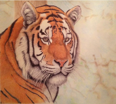 Painting titled "The Amur tiger" by Oleg Kozelskiy, Original Artwork, Other
