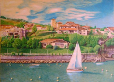 Painting titled "coast of Italy" by Oleg Kozelskiy, Original Artwork, Other