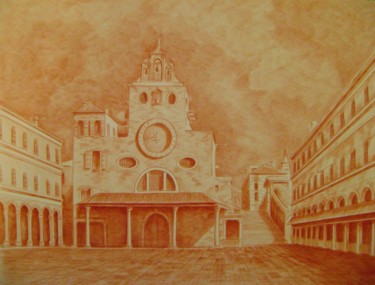Drawing titled "Church of San Giaco…" by Oleg Kozelskiy, Original Artwork, Ballpoint pen