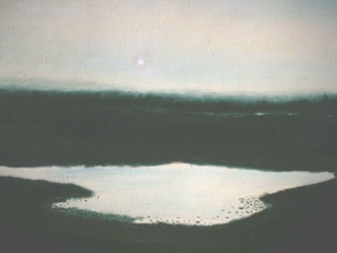 Картина под названием "White lake. Белое о…" - Oleg Popov I, Подлинное произведение искусства, Масло