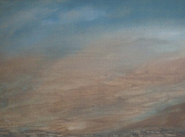 Painting titled "Storm in desert. Бу…" by Oleg Popov I, Original Artwork, Oil