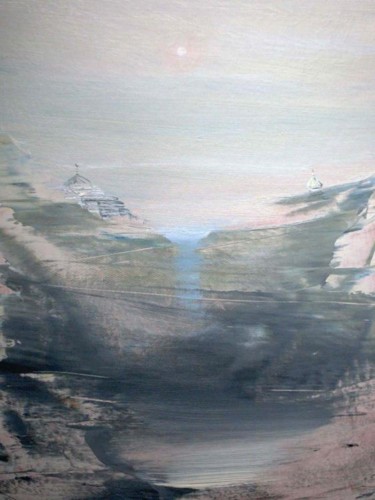 Painting titled "The spiritual bridg…" by Oleg Popov I, Original Artwork, Oil