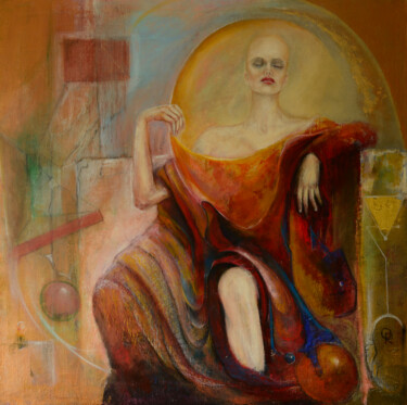 Schilderij getiteld "Glamour girl" door Oleg Radvan, Origineel Kunstwerk, Acryl