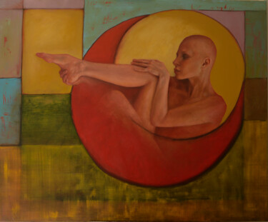 Peinture intitulée "The girl in the cir…" par Oleg Radvan, Œuvre d'art originale, Huile